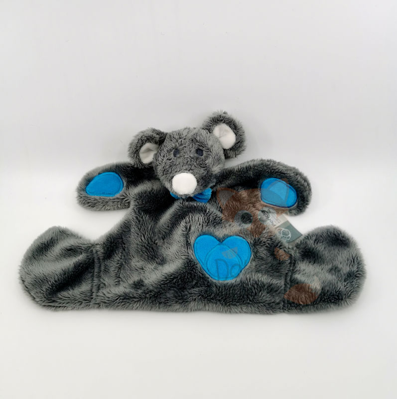 Pericles - comforter mouse grey blue heart 20 cm 